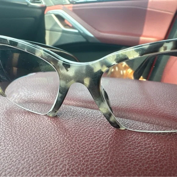 Miu Miu Brown Cat-Eye Glasses half rim lensdesigner women’s made in Italy